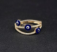 "14k Real Solid Yellow Gold Evil Eye Ring, 14k Solid Gold Women Dainty Ring, Evil Eye Gold Ring for Women,14k Evil Eye Gold Ring, Minimalist Ring * Metal : Real 14K Yellow Gold, (Properly Stamped, 14K) * Condition : Brand New * Finish : Polished * Band thickness:2.6 mm * Scale: : 6,5US, 7US, 7.5US * Stone: Cubic Zirconia These Rings are 100% Authentic 14K Solid Real Gold . \"Not Plated or Filled\" This is a Beautiful Genuine Real 14K Solid Gold Evil Eye Ring BOSPHORUSGOLD" Yellow Gold Evil Eye Round Ring, Yellow Gold Evil Eye Jewelry For Anniversary, Yellow Gold Evil Eye Rings As Gifts, Gold Evil Eye Promise Ring, Yellow Gold Evil Eye Ring, Elegant Evil Eye Rings, 14k Gold Evil Eye Ring, Gold Rings With Evil Eye For Gift, Gold Open Ring With Evil Eye