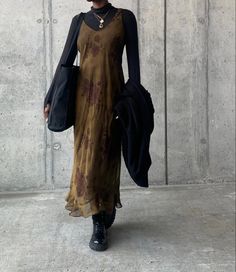 Dark Cottagecore Aesthetic Outfits, Earthy Goth, Brown Goth, Dark Cottagecore Outfits, Dark Cottagecore Fashion, English Outfit, Envy Clothing, Earthy Outfits, Dark Cottagecore