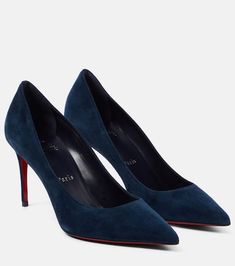 Louboutin Online, Beautiful Wardrobe, Christian Louboutin Kate, Blue Pumps, Suede Pumps, High Jewelry, Bags Shoes, Shoe Box, Designer Shoes