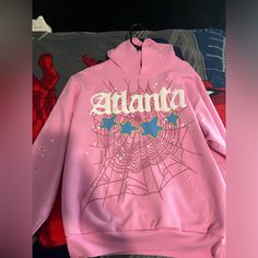 Brand New 100% Authentic Bape Jacket, Sp5der Hoodie, Spider Worldwide, Atlanta Fashion, Y2k Hoodie, Hoodie Brands, Blue Hoodie, Pink Hoodie, Star Designs