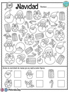 a christmas themed worksheet for spanish students