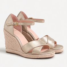 J Crew Jute Wedge Sandals In Metallic Leather Summer Weddings (And All Those Other Fancy-Ish Warm Weather Events) Call For Walkable, Danceable Wedges. Leather Upper And Lining. Rubber/Jute Sole. Import. Select Stores. Item An872. 3 3/4" (95mm) Heel Color: Gold Silver Size: 9 Medium Bundle With More Items In My Closet For A Discount! Thanks For Looking! Tags: J Crew Wedges, Gold Wedges, Women’s Gold Shoes, J Crew Jute Metallic Wedges Gold Wedge Sandals For Summer Wedding, Chic Wedge Heel Sandals For Wedding, Chic Wedge Heel Wedding Sandals, Chic Ankle Strap Wedge Sandals For Wedding, Chic Wedge Sandals For Spring Wedding, Chic Open Toe Wedge Sandals For Wedding, Gold Open Toe Wedge Sandals For Wedding, Gold Wedge Heel Sandals For Wedding, Gold Wedge Sandals For Wedding