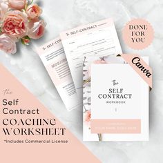 the self contact coaching worksheet includes commercial licensees and free printables