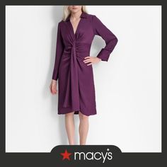 in stock Midi Dress With Sleeves, Long Sleeve Midi, Long Sleeve Midi Dress, Twist Front, Raisin, Capsule Wardrobe, Pick Up, In Store, Buy Online