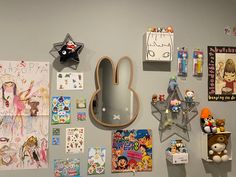 a wall with many different items on it