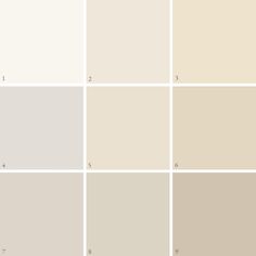 the different shades of paint that are neutral