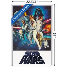 the poster for star wars episode i is shown in black and white, with an image of