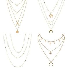 This Is A Pendant Necklace Set, One Pack Include 4-6pcs Various Style Necklace, These Necklace Are The Classic And So Elegant That People Of All Ages Can Enjoy Them, You Can Change Your Necklace Style Everyday Which Can Better Matching Your Different Clothing, Perfect For Everyday Wear Will Make You Charmer And Elegant, Beautiful And Attractive High Quality: These Necklace Made From High Quality Alloy With Gold Or Silver Plated, High Polished; Durable And Chic, Low Irritation, Safe And Comfortab Multiple Necklaces, Blue Turquoise Necklace, Layered Coin Necklace, Women Choker Necklace, Star Necklace Gold, Layered Choker Necklace, Womens Chokers, Multi Layer Necklace, Women's Jewelry Sets