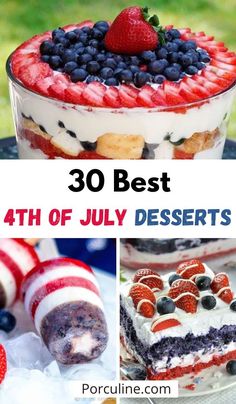 4th of July Desserts Easy Dessert Ideas, Treat Table, 4th Of July Desserts, Fourth Of July Food, Dessert Sauces