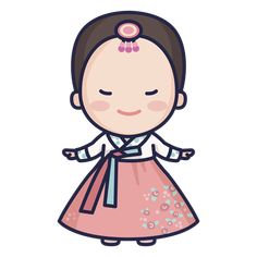 Cute south korean lady with hanbok character #AD , #Affiliate, #affiliate, #korean, #character, #hanbok, #south Hanbok Cartoon, Korea Art Draw, Korean App Icons, Hanbok Illustration, Hanbok Drawing, Hanbok Art, Travel Korea