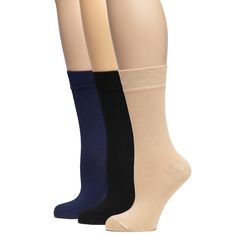 These socks are made from high-quality bamboo material that is soft and comfortable to wear all day long. The seamless toe design ensures that there are no irritating seams that can cause discomfort or blisters. These dress socks come in a pack of three pairs, making them a great value for money. They are available in two shoe sizes, 5-8 and 9-11, ensuring a perfect fit for most women. The crew length design provides ample coverage and protection for your feet. The Hugh Ugoli Women's Bamboo Dres Bamboo Dress, Bamboo Material, Women Crew Socks, Bamboo Socks, Standard Dress, Socks For Women, Dark Beige, Dress Socks, Bamboo Fabric