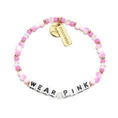 little-words-project-wear-pink-bracelet The Limit Does Not Exist, Little Words Project, Acrylic Bracelet, Trending Bracelets, Beads Bracelet Design, Crystal Beads Bracelet, Pink Bracelet, Custom Bracelets, North Shore