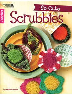 crochet so - cute scrubbies book on a table