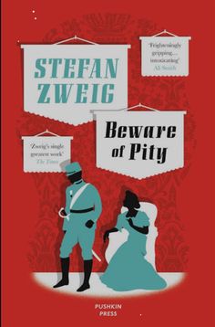 the cover to beware of pity by steam zweiic, with an illustration of a man and woman in historical dress