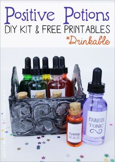 the bottles are filled with different types of condiments and ingredients to make this diy kit