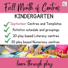 the full month of centers for children to play with