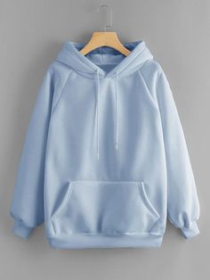 Fesyen Islam, Light Blue Hoodie, Solid Hoodie, Trendy Hoodies, Pastel Outfit, Sweatshirt Women, Blue Hoodie, Outfit Casual, Lany