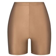 ***New With Tag*** Fitted Beige Biker Shorts, Fitted Brown Biker Shorts For Summer, Beige Mid-thigh Length Shorts For Summer, Beige Mid-thigh Length Summer Shorts, Beige Stretch Biker Shorts For Summer, Beige Biker Shorts For Summer, Fitted Beige Biker Shorts For Summer, Mykonos Blue, Slim Shapewear