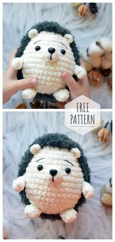 crocheted hedge stuffed animal made with free pattern and instructions to make it look like a hedge