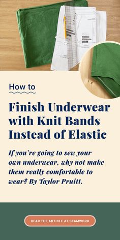 How to Finish Underwear with Knit Bands Instead of Elastic Knit Fabric Sewing Patterns, Bra Sewing, Sewing Lingerie, Sewing Skills, Sewing Pattern Design, How To Sew, Sewing Techniques, Sewing Clothes, Sewing Inspiration