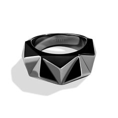 Dark Armor women's ring, all black studded ring. Black Rhodium Ring, Ladies Silver Rings, Classic Star Wars, Black Rhodium, Fine Jewelry Collection, Engraved Items, Size 10 Rings, Online Jewelry Store, Ring Silver