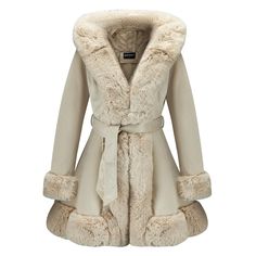 PRICES MAY VARY. 68.8% Polyurethane, 28.3% Polyester, 1.6% Viscose, 1.3% Cotton Polyester lining Pull On closure Hand Wash Only Coat Collar, Winter Coat Parka, Leather Coat Womens, Coat With Belt, Pea Coats Women, Fur Leather Jacket, Fur Collar Coat, Winter Parka, Fur Coats Women