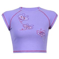 Summer Women's Casual Round Collar T-shirt Creative Embroidery Short Sleeve Midriff-baring Tops Slim Base Shirt Fitted Summer Tops With Embroidered Graphics, Fitted Cotton Embroidered Top With Crew Neck, Fitted Floral Embroidery Crew Neck Top, Fitted Spring Tops With Embroidered Graphics, Fitted Tops With Embroidered Graphics For Spring, Spring Short Sleeve Tops With Embroidery, Fitted Short Sleeve Top With Embroidered Graphics, Fitted Embroidered T-shirt For Spring, Embroidered Fitted T-shirt For Spring