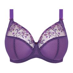 Full-cup bra ELOMI Charley Purple Underwire Bra With Removable Pads, Elegant Padded Bra For Spring, Feminine Padded Underwire Bra, Spring Underwire Bra With Medium Bust Support, Purple Underwire Bra With Medium Bust Support, Spring Underwire Bra With Padded Cups, Spring Padded Underwire Bra, Elegant Padded Bra, Elegant Purple Push-up Bra