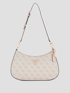 A current must-have with an updated silhouette. Shoulder bag in a Quattro G printed faux-leather construction features a front logo emblem, adjustable shoulder strap and a zip-top closure. Tas Prada, Luxury Bags Collection, Handbag Essentials, Girly Bags, Fancy Bags, Guess Bags, Luxury Purses, Pretty Bags, Cute Purses