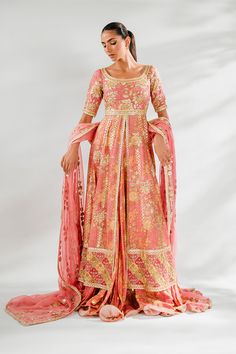 Ayda Pink Organza Dupatta, Monsoon Wedding, Organza Dupatta, Pink Print, Front Open, Women Clothing, Blush Pink, How To Memorize Things, Blush