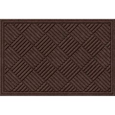 a brown door mat with diamond design