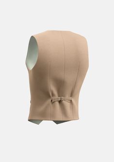 Crafted from one of the most popular chino colors out there, the Camel Cotton vest is custom-made from durable, high-quality cotton for a polished and refined look. Perfect for professional or semi-formal occasions, it's sure to turn heads! Is this your new go-to outfit enhancer? Fitted Vest For Workwear With Flat Front, Fitted Flat Front Vest For Work, Elegant Brown Business Vest, Fitted Beige Business Vest, Fitted Beige Vest For Business, Elegant Brown Vest With Notch Lapel, Elegant Solid Vest For Work, Elegant Brown Notch Lapel Vest, Fitted Vest With Notch Lapel For Office