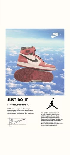 an advertisement for the nike air jordan sneakers