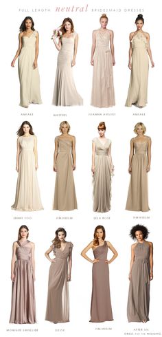 the different types of dresses for bridesmaids