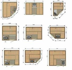 the diagram shows different types of saunats