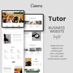 an image of a website with the title'canva business website templates '