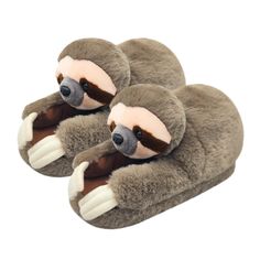 two slotty slippers sitting on top of each other