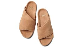 The KEA slide is a suede-wrapped memory foam molded footbed sandal. The molded footbed provides arch & overall foot support. Shop our almond suede style today! Suede Style, Suede Fashion, Footbed Sandals, Memory Foam, Almond, Arch, Overalls, Sandals