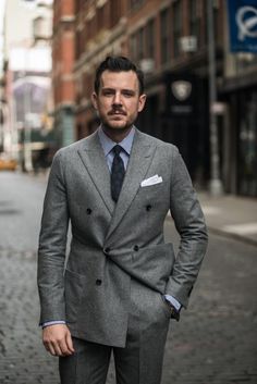 Lawyer Fashion, Stylish Suit, Mens Fashion Smart, Grey Flannel