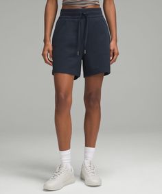 Scuba High-Rise Short 5" | Women's Shorts | lululemon Scuba Sweatshirt, Lululemon Scuba, Shorts Lululemon, Card Sleeve, Men Shirts, Sweat Shorts, High Rise Shorts, Soft Shorts, Women's Shorts