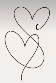 two hearts connected to each other with the letter c in the middle and one heart at the end