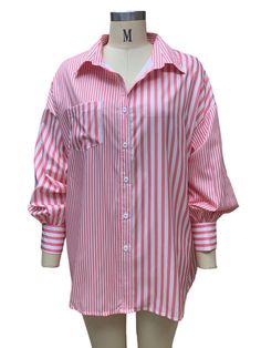 Sizing: True to size Material composition: 90% Polyester, 10% Elastane/Spandex Clothing type: H Material: Polyester Pattern: Stripe Fabric elasticity: No elasticity Season: Spring-Summer Weaving type: Woven Style: Leisure Weight: 235 g Pocket: Welt pocket New women's simple fashionable striped shirt long sleeve - Leisure style, Spring-Summer season - Welt pocket - Woven Polyester fabric, 90% Polyester, 10% Elastane/Spandex - No elasticity - Women shirtsSize Chart(inch) Size US UK Shoulder Length Drop Shoulder Pattern, Long Sleeve Striped Shirt, Three Quarter Sleeve Shirt, Striped Shirt Women, Mini Robes, Oversize Women, Stripe Fabric, Striped Long Sleeve Shirt, Weave Style