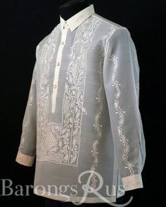 Black, Gray, Navy Blue, Royal Blue Philippine Barongs for men