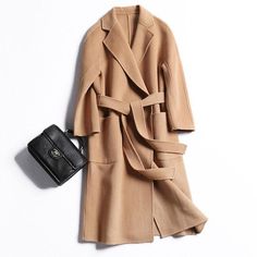 Details: ——Get the free shipping wool trench by Cost less than $96 only with 15% OFF Black Friday Deals Promo code: sunifty15.  Elevate your outerwear with this luxe cashmere wool coats. Meticulously made from 100% real wool,delicately cut for a streamlined effect. The wool long trench coat is polished enough for a for Belted Long Wool Coat For Fall, Long Belted Wool Coat For Fall, Beige Long Cashmere Wool Coat, Solid Wool Pea Coat For Spring, Spring Wool Pea Coat, Beige Cashmere Wool Coat For Work, Beige Cashmere Sweater Coat For Spring, Elegant Beige Wool Coat Solid Color, Spring Long Wool Pea Coat