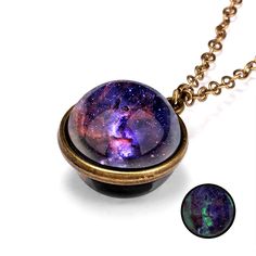 PRICES MAY VARY. Title: Luminous Pendant Double Sided Glass Planet Glow In The Dark Pendant Necklace. Product Type: Categories Arcane Jewelry, Star Maker, World Necklace, Glowing Necklace, Planet Necklace, Wardrobe Wishlist, Boys Jewelry, Tiny World, Shop For Women