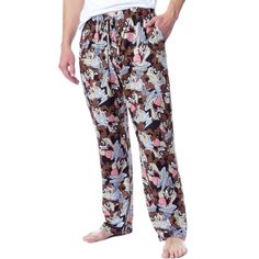 Looney Tunes, once known as Loony Toons, is a fun-filled cartoon series with all-time great characters like Tweety Bird, Speedy Gonzales, Porky Pig, Elmer Fudd, Foghorn Leghorn, Wile E. Coyote, Sylvester the Cat, and more! If you're a fan of this classic cartoon series, then these are the perfect pajama pants for you! These pajama pants feature the Looney Tunes character known as the Tasmanian Devil and is commonly referred to as Taz, in an all-over print. The pajama pants are made of a soft 92p Disney Sleepwear With Character Print For Loungewear, Batman Pajama Pants, Looney Tunes Clothes, Loony Tunes Shirt, Speedy Gonzales, Mens Pyjama Bottoms, Sylvester The Cat, Foghorn Leghorn, Wile E Coyote