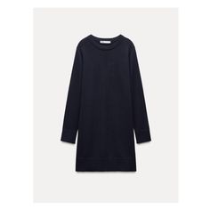 Dress with round neck and long sleeves. Pronounced front seam detail. Rib trim. Waistcoat Dress, Womens Knit Dresses, Zara Shorts, Trench Jacket, Shirt Blouses Tops, Leather Shirt, Polo Dress, Dress With Cardigan, Trouser Jeans