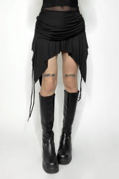 Fae Skort | Shop Skirts on Noctex Gothic Style Clothing, Summer Skort, Thigh High Leg Warmers, Velvet Bustier, The Fae, Distressed Sweaters, Cutout Bodysuit, Lace Bustier, Soft Shorts