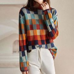 Elegante Y Chic, Comfortable Sweater, High Neck Sweater, Beautiful Sweater, Cool Sweaters, Printed Sweater, Stylish Fashion, Jumper Sweater, Sleeves Pattern