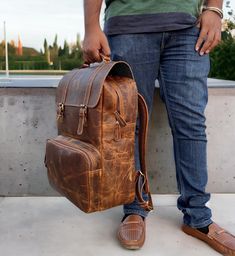 Labor Day  Special offer Flat 70% Off With Free Shipping  ✍✍Free Personalization  Free Gift Wrapping Free Shipping 🔰 FEATURES: ◾ Unisex Backpack ◾ Made in Full-grain Leather, Excellent Quality ◾ Brown Vintage Color ◾ Padded pocket for laptop in the main compartment ◾ Antique Brass Hardware ◾ YKK Zippers ◾ 2 Pen Holder Slot ◾ Phone Holder and card Holder Slot ◾ Interior Zipper Pocket  ◾ Velvet Lining 🔰🔰 Dimensions 🔰🔰 Height :- 16 Inches Length :- 12 Inches Width :-   5 Inches 🔦Material: Cow Brown Backpack, Leather Backpack For Men, Color Pad, Handmade Birthday Gifts, Brown Backpacks, Brown Cowhide, Leather Rucksack, Unisex Backpack, Backpack Travel